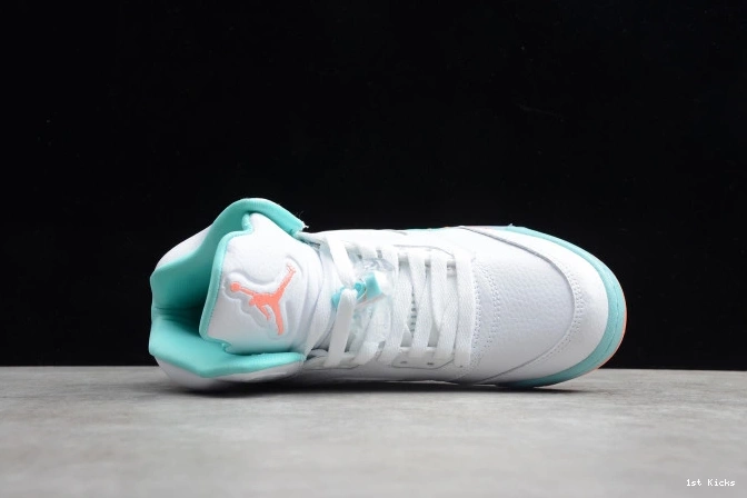 5 Air 440892-100 GS Jordan Light Aqua 0823
